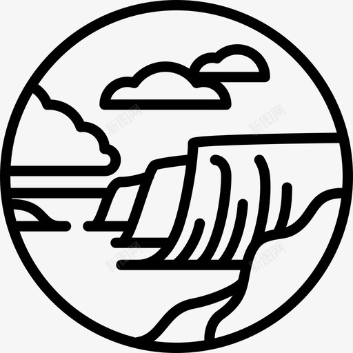 海角圆形景观线形图标svg_新图网 https://ixintu.com 圆形景观 海角 线形