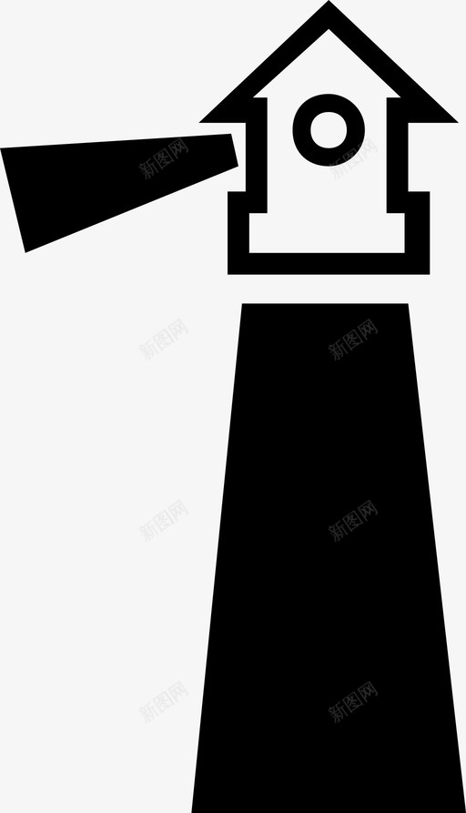 灯塔建筑物岛图标svg_新图网 https://ixintu.com 塔 岛 建筑物 海 灯塔