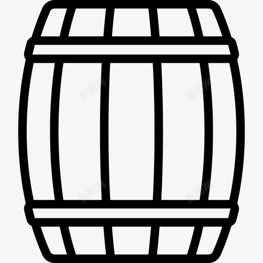 酒桶西班牙传统元素线性图标svg_新图网 https://ixintu.com 线性 西班牙传统元素 酒桶