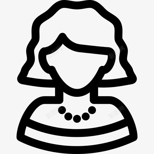短发女人头像包直系图标svg_新图网 https://ixintu.com 头像包 直系 短发女人