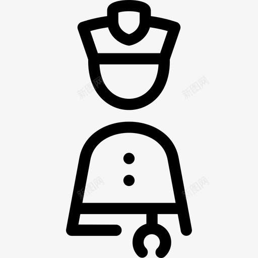 警察工人和专业人员直系图标svg_新图网 https://ixintu.com 工人和专业人员 直系 警察