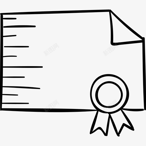 文凭学校手工制作黑色图标svg_新图网 https://ixintu.com 学校手工制作 文凭 黑色
