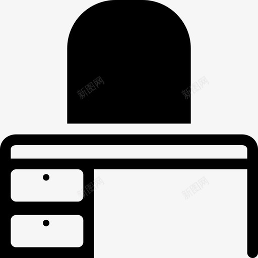 梳妆台装饰抽屉图标svg_新图网 https://ixintu.com 室内 家具 家居室内橱柜 抽屉 梳妆台 装饰