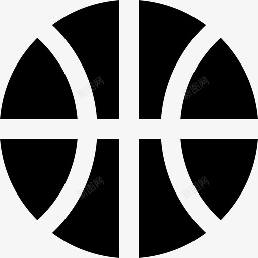 篮球实心篮球元素填充图标svg_新图网 https://ixintu.com 填充 实心篮球元素 篮球