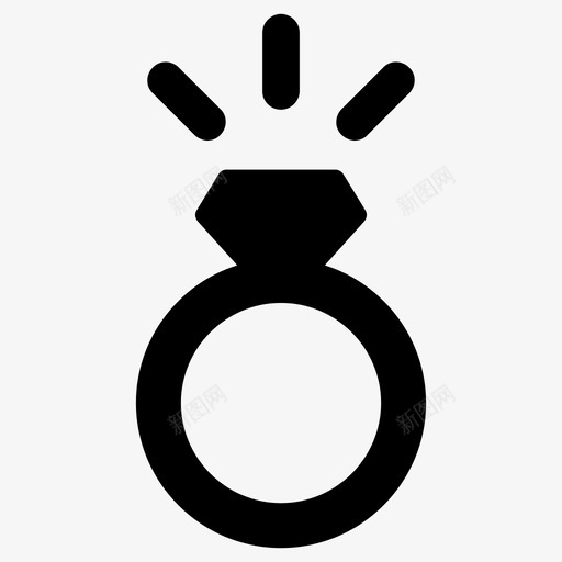 戒指钻戒珠宝图标svg_新图网 https://ixintu.com 婚礼 戒指 求婚 珠宝 钻戒