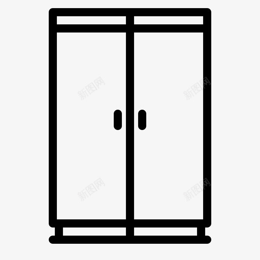 橱柜卧室睡眠图标svg_新图网 https://ixintu.com 卧室 卧室线条图标 橱柜 睡眠