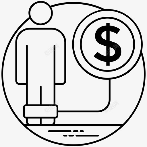 债务破产资金危机图标svg_新图网 https://ixintu.com 业务和数据管理行图标 债务 破产 资金危机