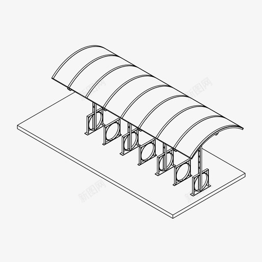 自行车架自行车锁图标svg_新图网 https://ixintu.com 储物 安全 自行车 自行车架 锁