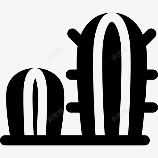 仙人掌自然墨西哥元素填充图标svg_新图网 https://ixintu.com 仙人掌 墨西哥元素填充 自然