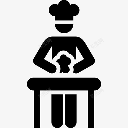 厨师固体烹饪元素填充图标svg_新图网 https://ixintu.com 厨师 固体烹饪元素 填充