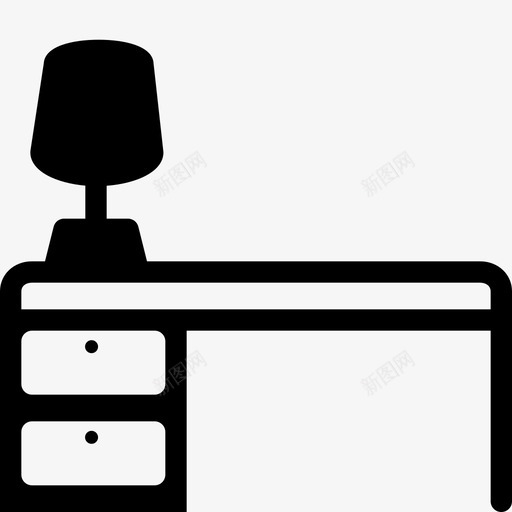 桌子家具家居图标svg_新图网 https://ixintu.com 室内 家具 家居 家居室内橱柜 桌子 灯具