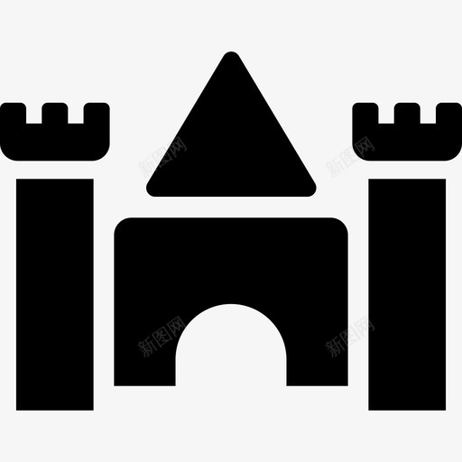 城堡建筑物图标svg_新图网 https://ixintu.com 城堡 建筑物