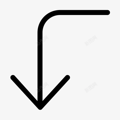 左下角箭头细箭头ui箭头图标svg_新图网 https://ixintu.com ui箭头 左下角箭头 细箭头