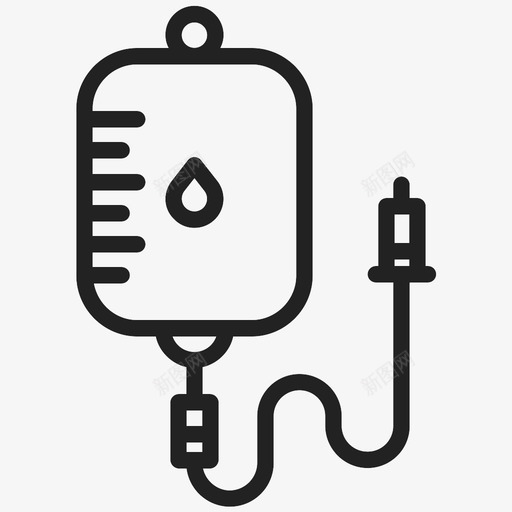 血包静脉注射袋图标svg_新图网 https://ixintu.com 血包 静脉注射袋