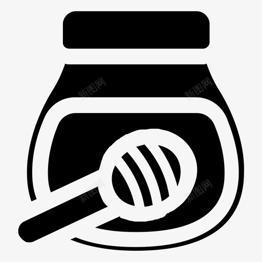 蜂蜜罐蜂蜡花蜜图标svg_新图网 https://ixintu.com 糖 花蜜 蜂蜜罐 蜂蜡 食物和礼物雕文图标
