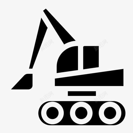 挖掘机施工图标svg_新图网 https://ixintu.com 挖掘机 施工