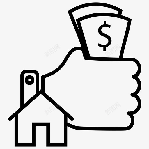 支付emi金融住房贷款图标svg_新图网 https://ixintu.com 住房贷款 房产贷款 支付emi 支付分期付款 支付现金 金融 银行存款1
