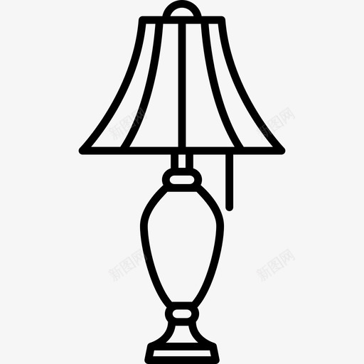 台灯建筑古董家具图标svg_新图网 https://ixintu.com 古董家具 台灯 建筑