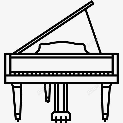 钢琴音乐乐器画廊图标svg_新图网 https://ixintu.com 乐器画廊 钢琴 音乐