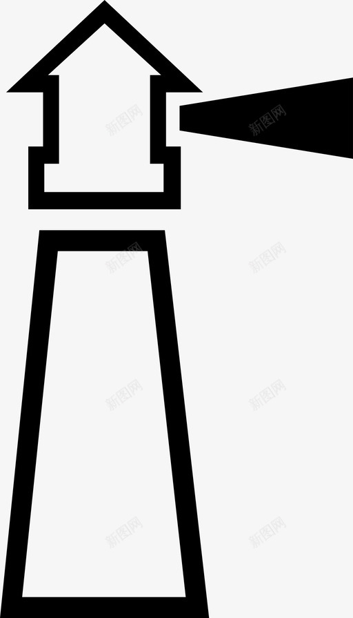 灯塔建筑物岛图标svg_新图网 https://ixintu.com 塔 岛 建筑物 海 灯塔