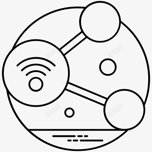 wifi网络wifi互联网无线连接图标svg_新图网 https://ixintu.com wifi互联网 wifi网络 互联网和联网线路iocns 无线网络 无线连接