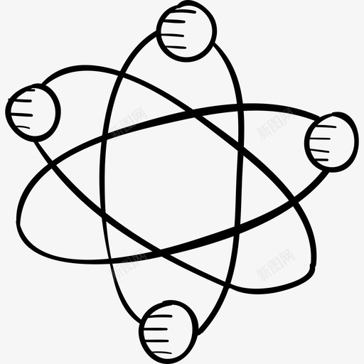 科学学校手工制作黑色图标svg_新图网 https://ixintu.com 学校手工制作 科学 黑色
