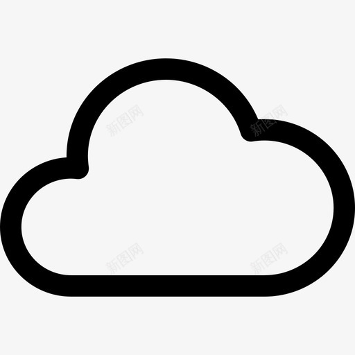 阴天天气线性线性图标svg_新图网 https://ixintu.com 天气线性 线性 阴天