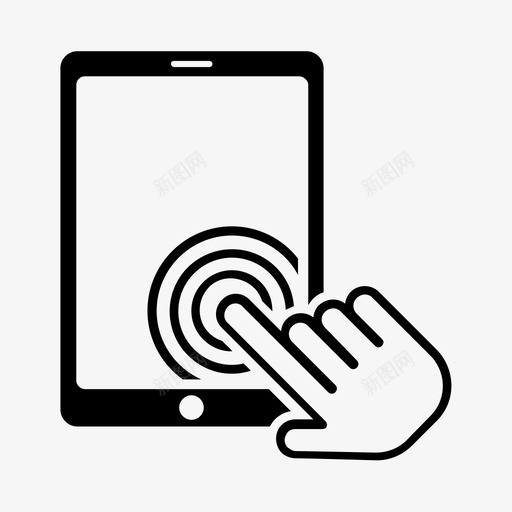 触摸屏咔嚓声手图标svg_新图网 https://ixintu.com 咔嚓声 手 触摸屏