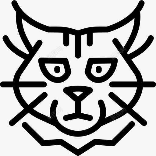 缅因州库恩猫猫品种直系图标svg_新图网 https://ixintu.com 猫品种 直系 缅因州库恩猫
