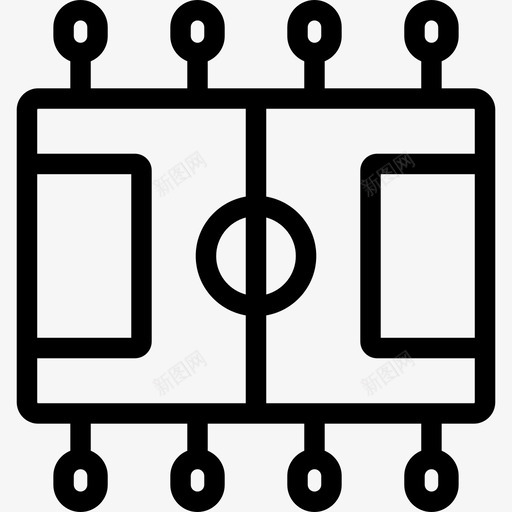 桌上足球棋盘游戏线直线型图标svg_新图网 https://ixintu.com 桌上足球 棋盘游戏线 直线型