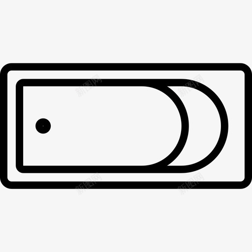 浴缸家具传奇直线型图标svg_新图网 https://ixintu.com 家具传奇 浴缸 直线型