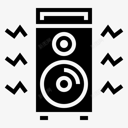 扬声器放大器音频图标svg_新图网 https://ixintu.com 扬声器 放大器 音乐节实心 音频