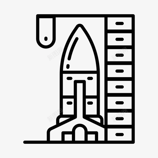 火箭天文设备图标svg_新图网 https://ixintu.com 天文 太空 宇宙 星系 火箭 设备