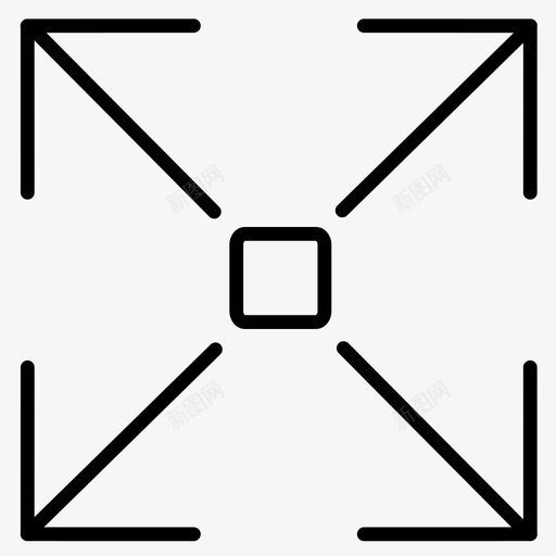 全屏尺寸最大图标svg_新图网 https://ixintu.com 全屏 尺寸 放大 最大