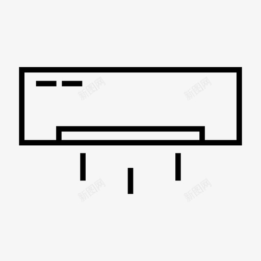 空调冷凉图标svg_新图网 https://ixintu.com 冷 凉 家居设备大胆 爽 空调
