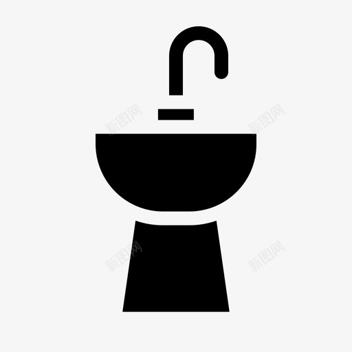 洗脸盆建筑图标svg_新图网 https://ixintu.com 建筑 洗脸盆