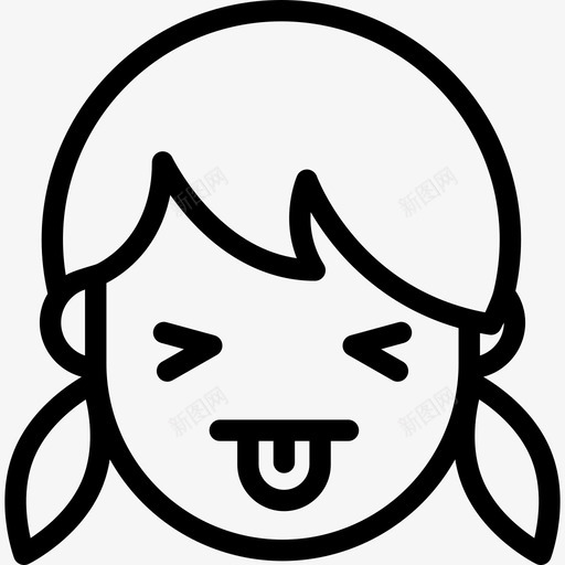 露出舌头人人的脸的女孩图标svg_新图网 https://ixintu.com 人 人的脸的女孩 露出舌头