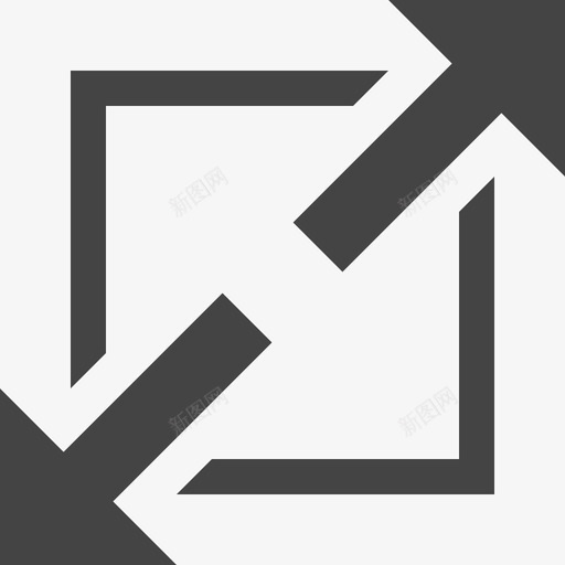 展开正方形瓦丁图标线性svg_新图网 https://ixintu.com 展开正方形 瓦丁图标 线性