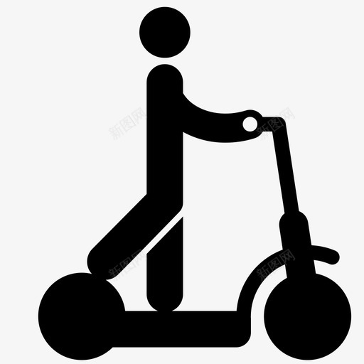电动滑板车电动车人图标svg_新图网 https://ixintu.com ebike 人 电动滑板车 电动车 骑