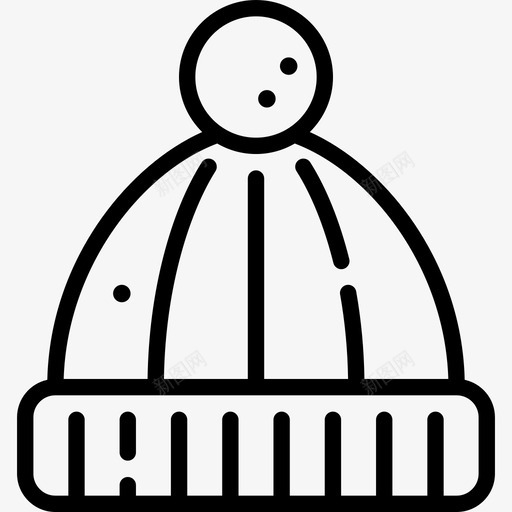帽子冬季必备品线性图标svg_新图网 https://ixintu.com 冬季必备品 帽子 线性