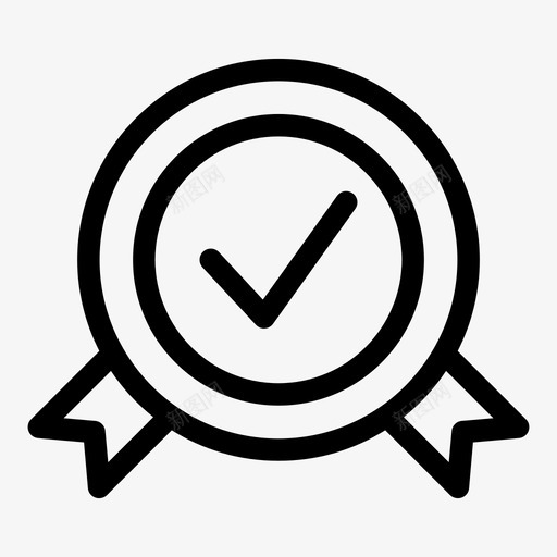印章批准徽章图标svg_新图网 https://ixintu.com 保证 印章 徽章 批准 检查 签字 质量