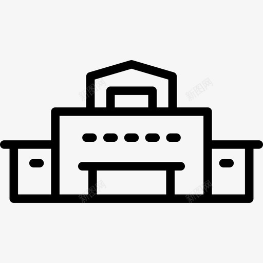 房屋建筑物城市元素图标svg_新图网 https://ixintu.com 城市元素 建筑物 房屋