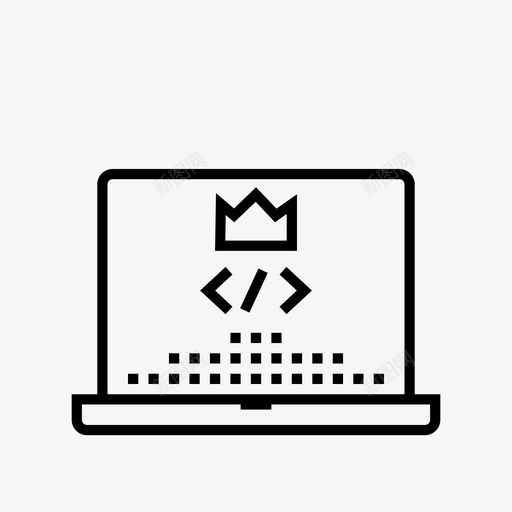 代码清理部署图标svg_新图网 https://ixintu.com 代码 国王 技术 清理 编程 网络 部署