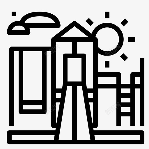 游乐场儿童公园图标svg_新图网 https://ixintu.com 儿童 公园 教育 游乐场