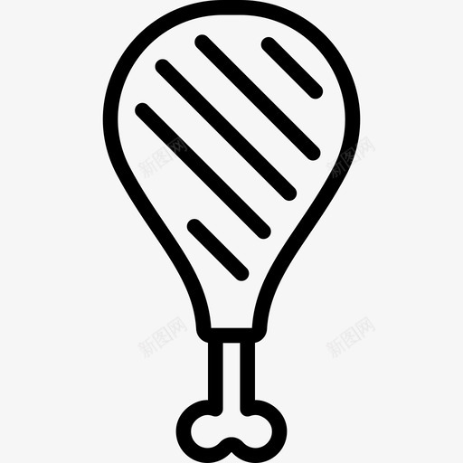 鸡腿烧烤直系图标svg_新图网 https://ixintu.com 烧烤 直系 鸡腿