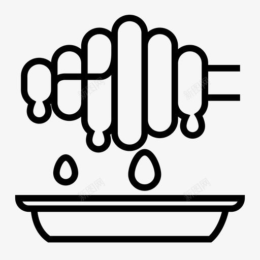 蜂蜜食物蜂蜜勺图标svg_新图网 https://ixintu.com 秋天 蜂蜜 蜂蜜勺 蜂蜜棒 食物
