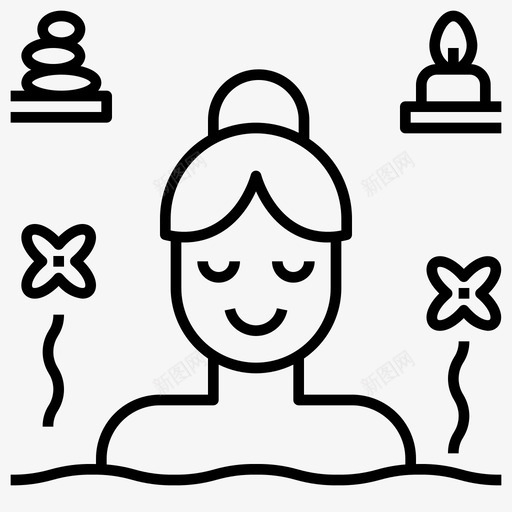 水疗排毒健康图标svg_新图网 https://ixintu.com 健康 排毒 放松 水疗 治疗