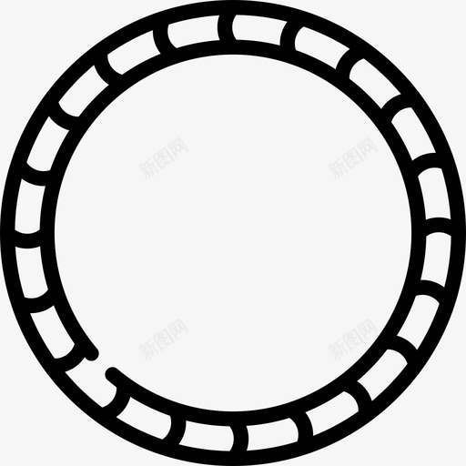 呼啦圈玩具1直线型图标svg_新图网 https://ixintu.com 呼啦圈 玩具1 直线型