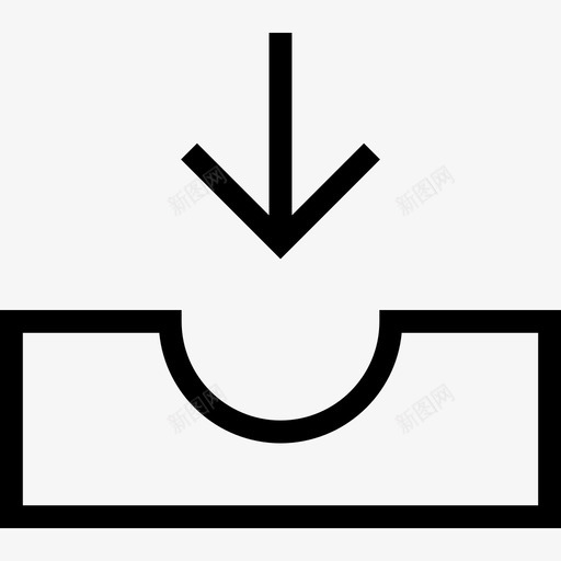 收件箱基本套装图标svg_新图网 https://ixintu.com 基本套装 收件箱