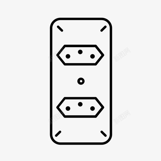 双插座类型j电气插头图标svg_新图网 https://ixintu.com 保护器 双插座类型j 插头 插头和插座类型世界各地 浪涌 电气